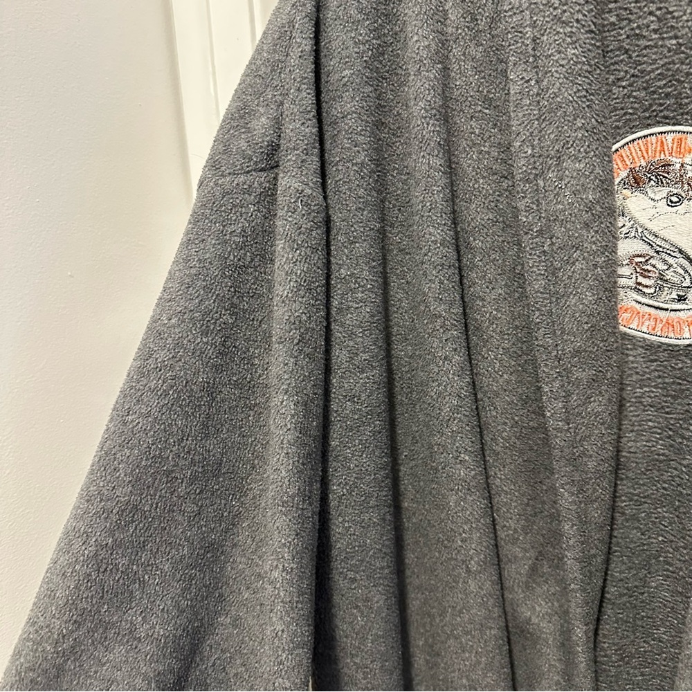 2000 Vintage Y2K Warner Bros Taz Mens Harley Davidson Gray Bath Robe L/XL - Picture 3 of 7